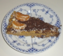 Græskartærte (pumpkin pie) med nøddebund